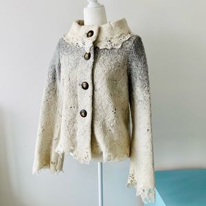 Anthropologie Ombré wool (boiled) jacket- CASCH by Gro Abrahamsson -Euro size 38